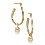 Glory øreringe i 18 karat guldbelagt sølv med hvide topaser