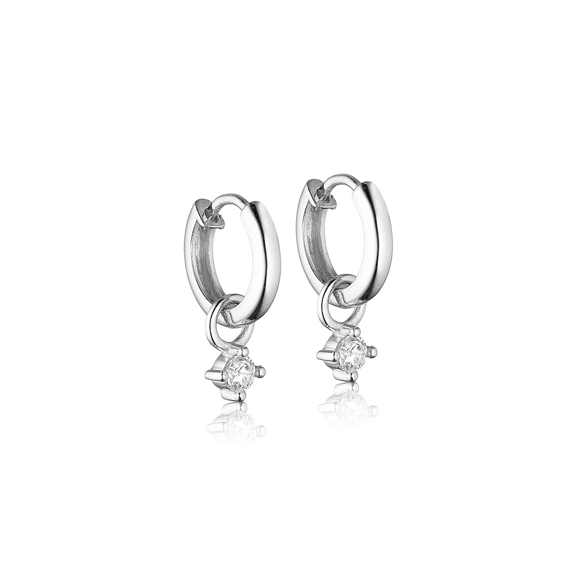 Individual zirkonia charm i sølv
