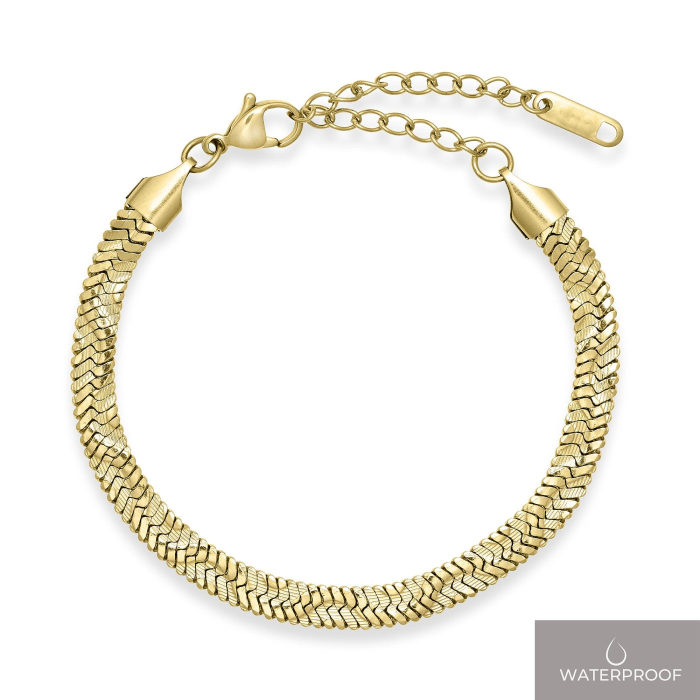 Dione fladt slange armbånd med mønster