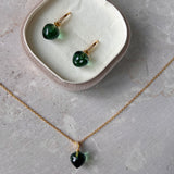 Grace Halskette aus 18 Karat vergoldetem Silber mit grünem amethyst quartz und zirkonia