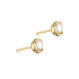 Glory ørestik i 18 karat guldbelagt sølv med ferskvandsperle