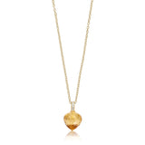 Grace halskæde i 18 karat guldbelagt sølv med morganit quartz og zirkonia