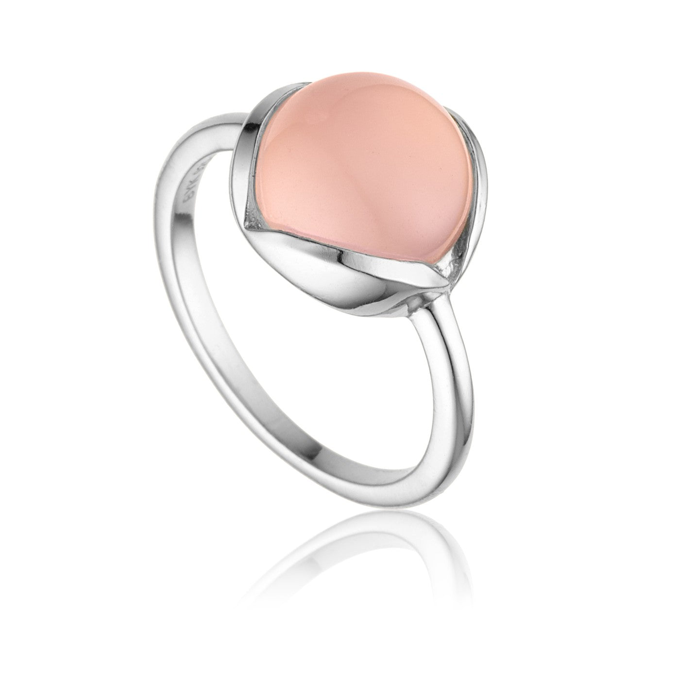 Glory ring i sølv med rosa kalcedon