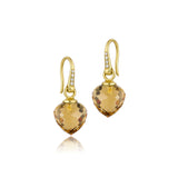 Grace Ohrring aus 18 Karat vergoldetem Silber mit Morganit Quarz und Zirkonia