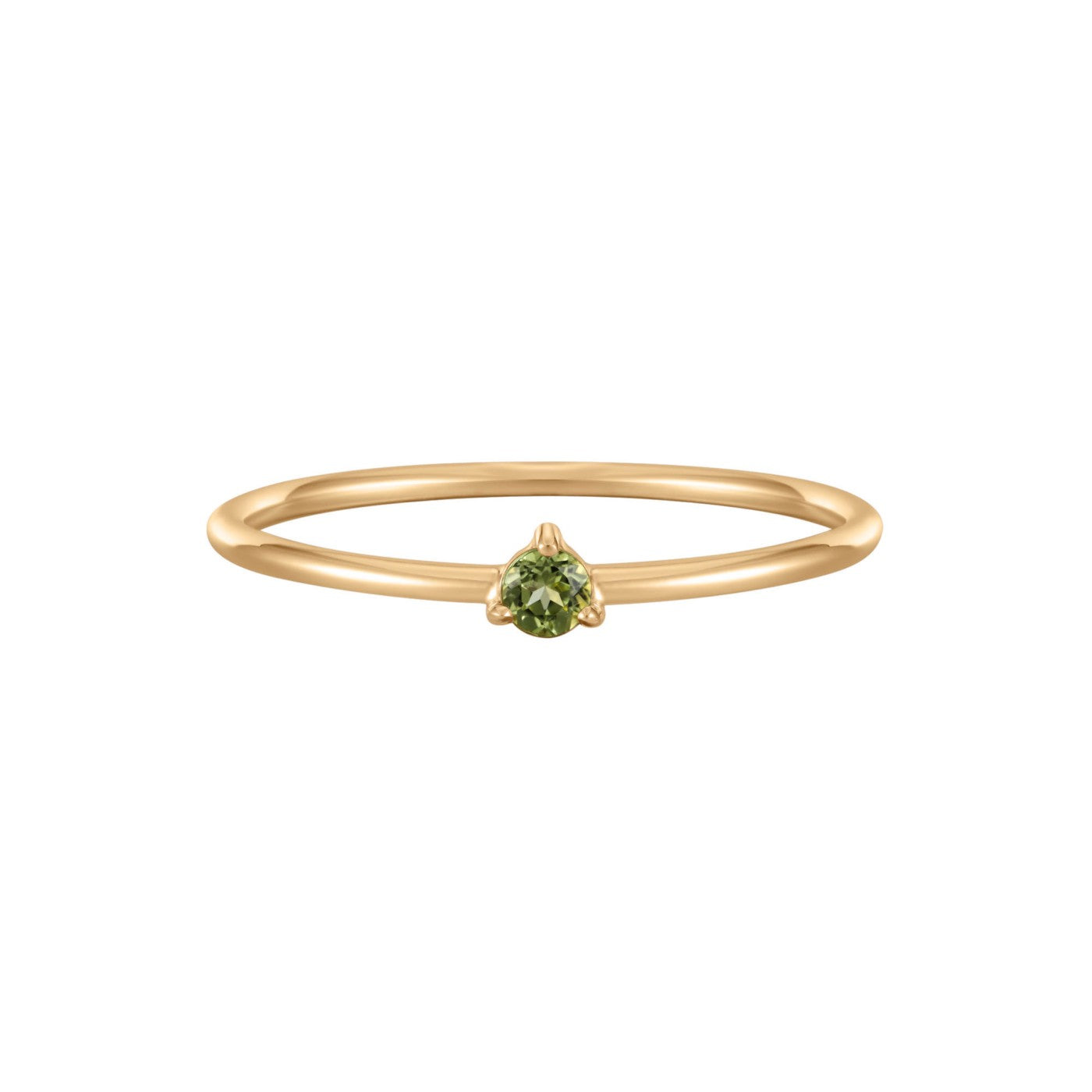 Fine ring i 14 kt guld med Tsavorit