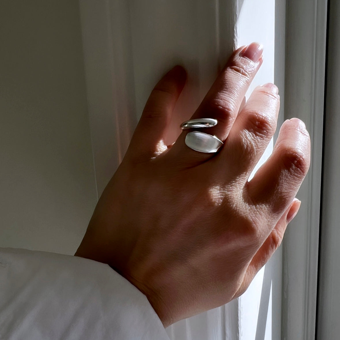 Mirror ring i sølv