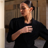 Grace halskæde i sølv med  London blå topas quartz og zirkonia