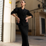 Grace halskæde i 18 karat guldbelagt sølv med  London blå topas quartz og zirkonia