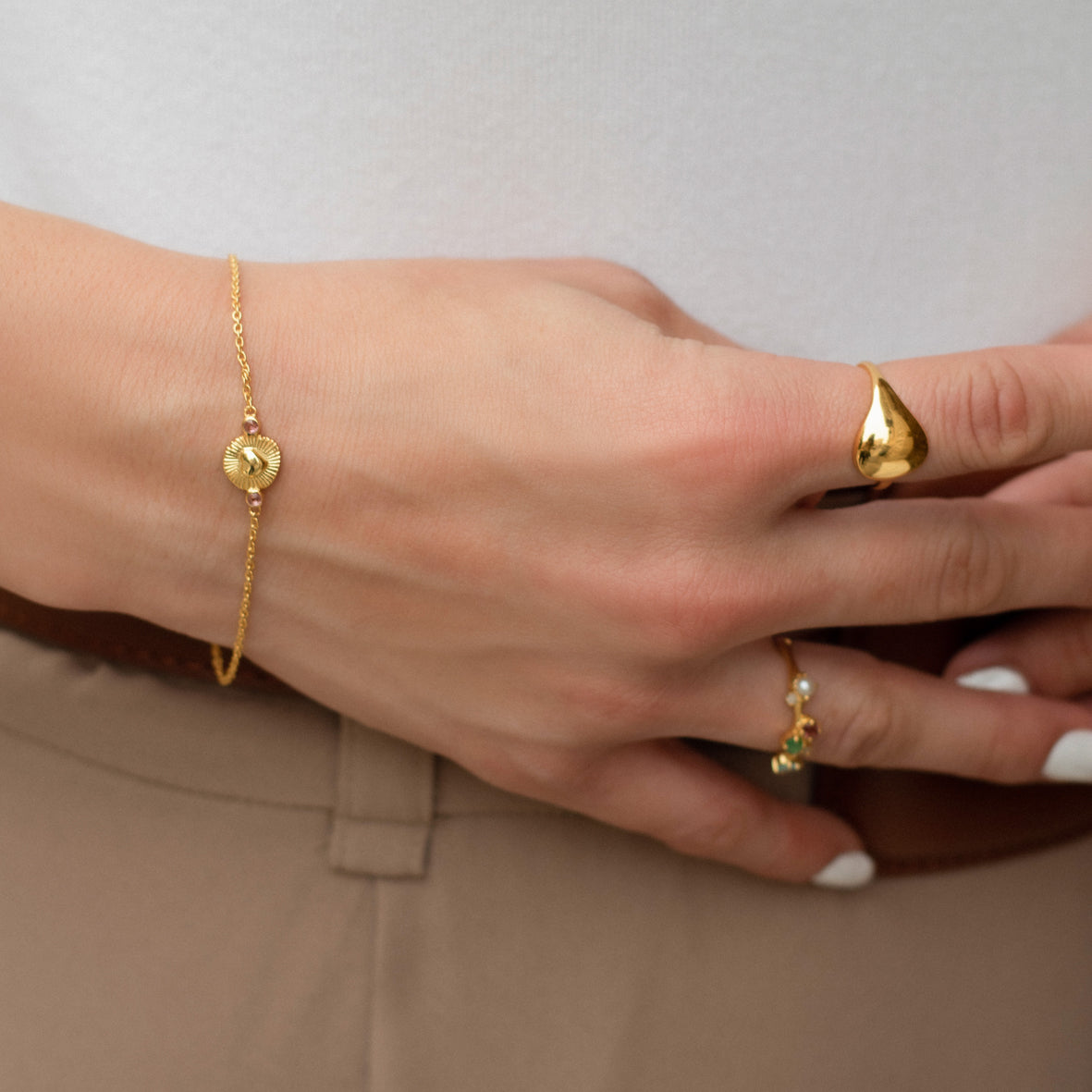 Classic ring i 18 karat guldbelagt sølv