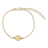 Open Heart armbånd i 18 karat guldbelagt sølv med pink turmalin