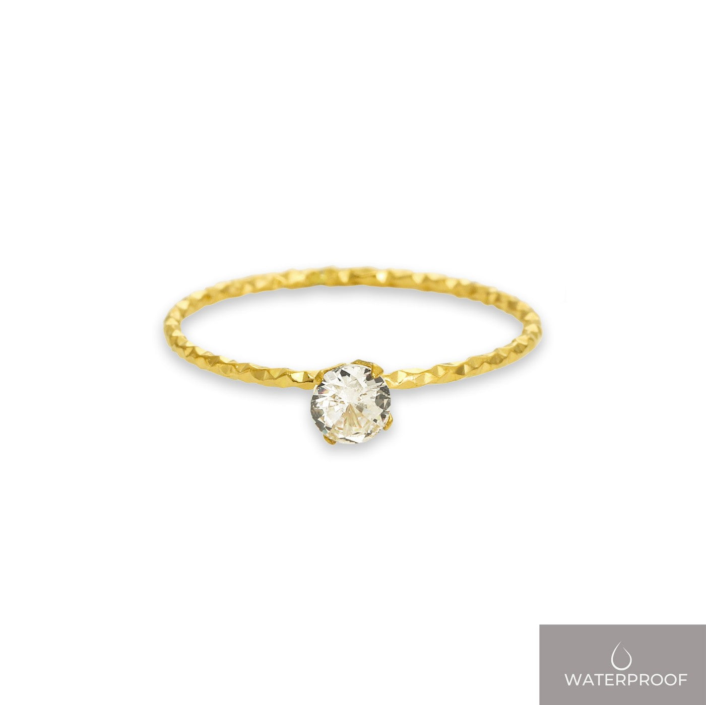 Gia lux ring med 1 zirkonia