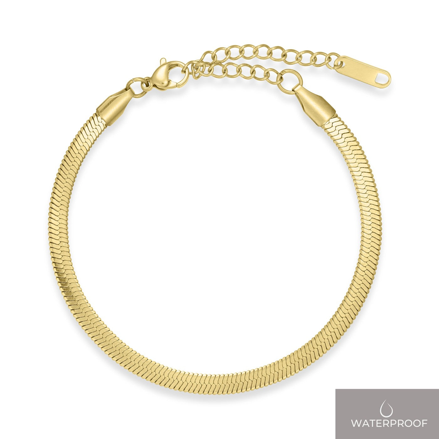 Cora flad slange armbånd 4mm