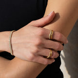 Wave Ring aus Silber mit zirkonia