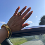 Jaya großer Armreif mit weichen Wellen 