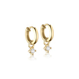 Individual zirkonia charm i 18 karat guldbelagt sølv 