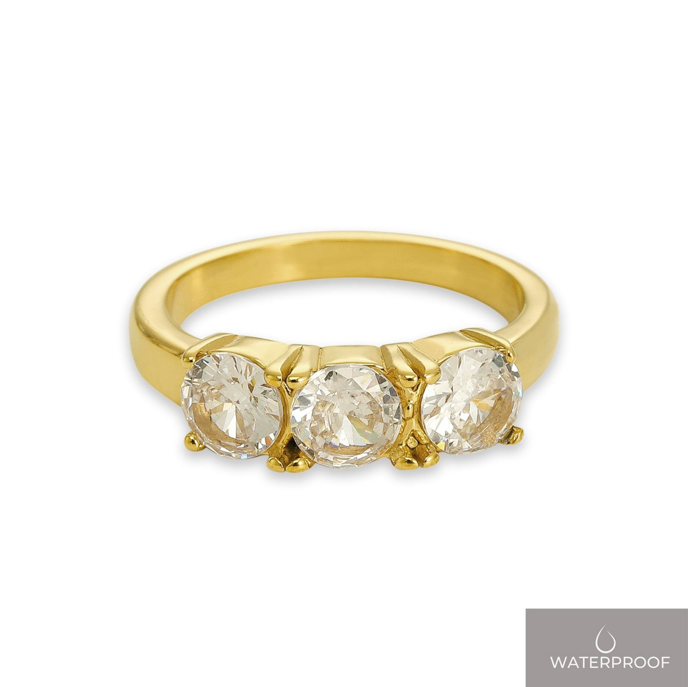 Brianna elegant glow ring med 3 zirkonia