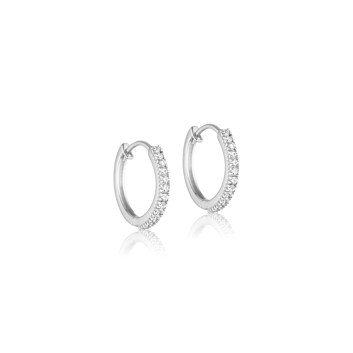 Individual Hoops zirkonia i sølv