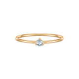 Fine ring i 14 kt guld med Aquamarin